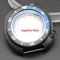 44mm black case mens watches mod skx 6105 stainless steel sapphire glass for seiko nh35 nh36 movement skx007 skx009 28 5mm dial