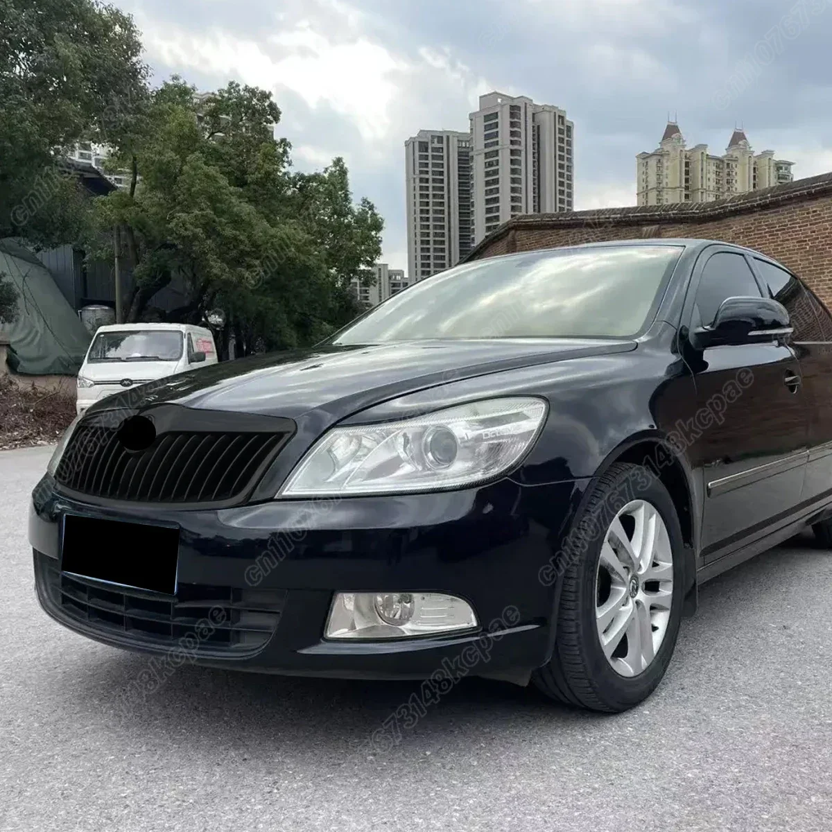 Фото Для Skoda Octavia Grill 2011 2012 2013, автомобильная передняя решетка воздухозаборника, передняя решетка рассеивания тепла, декоративные аксессуары, комплект кузова №3