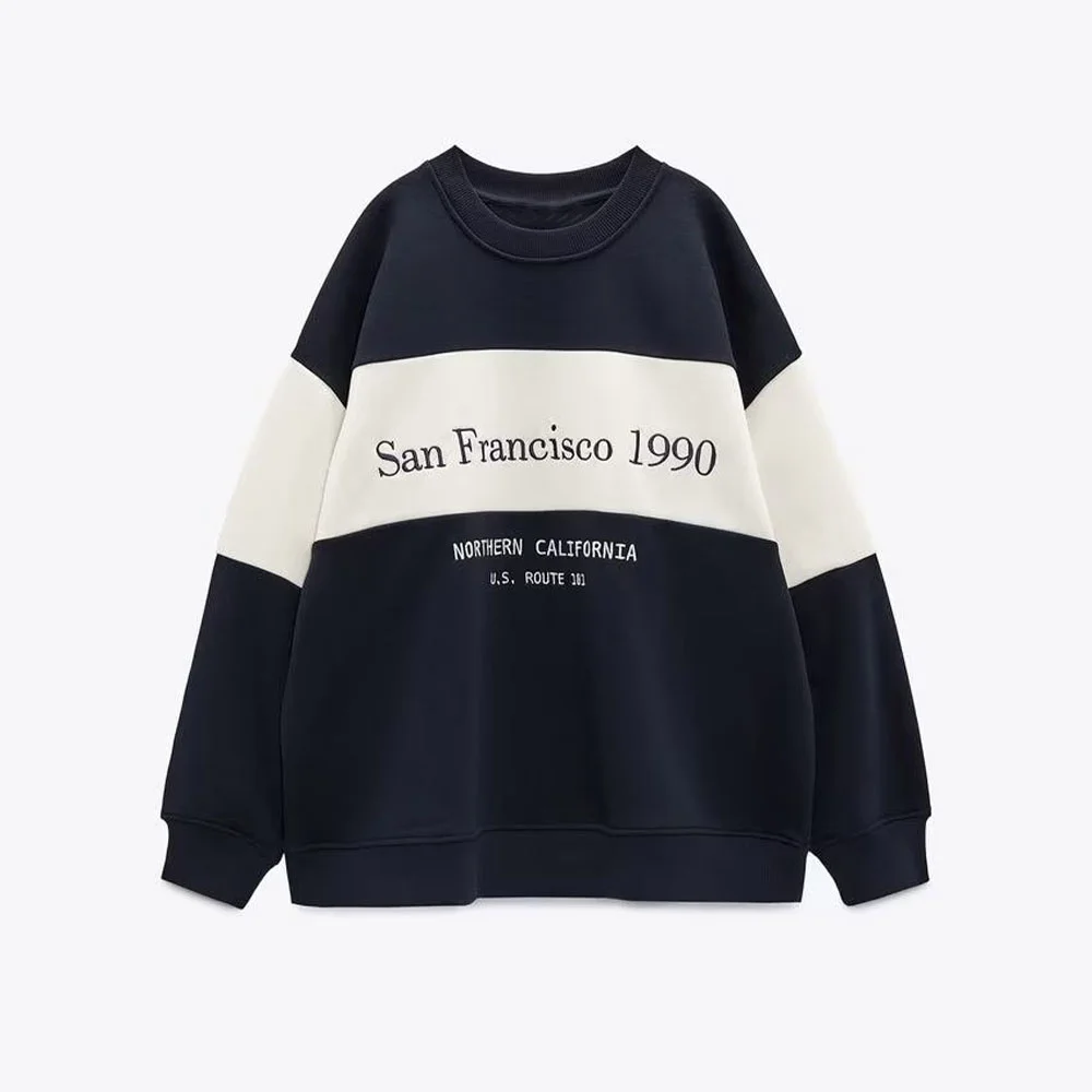 

Женский свитер с вышивкой, винтажный пуловер с круглым вырезом и длинным рукавом, весна 2023