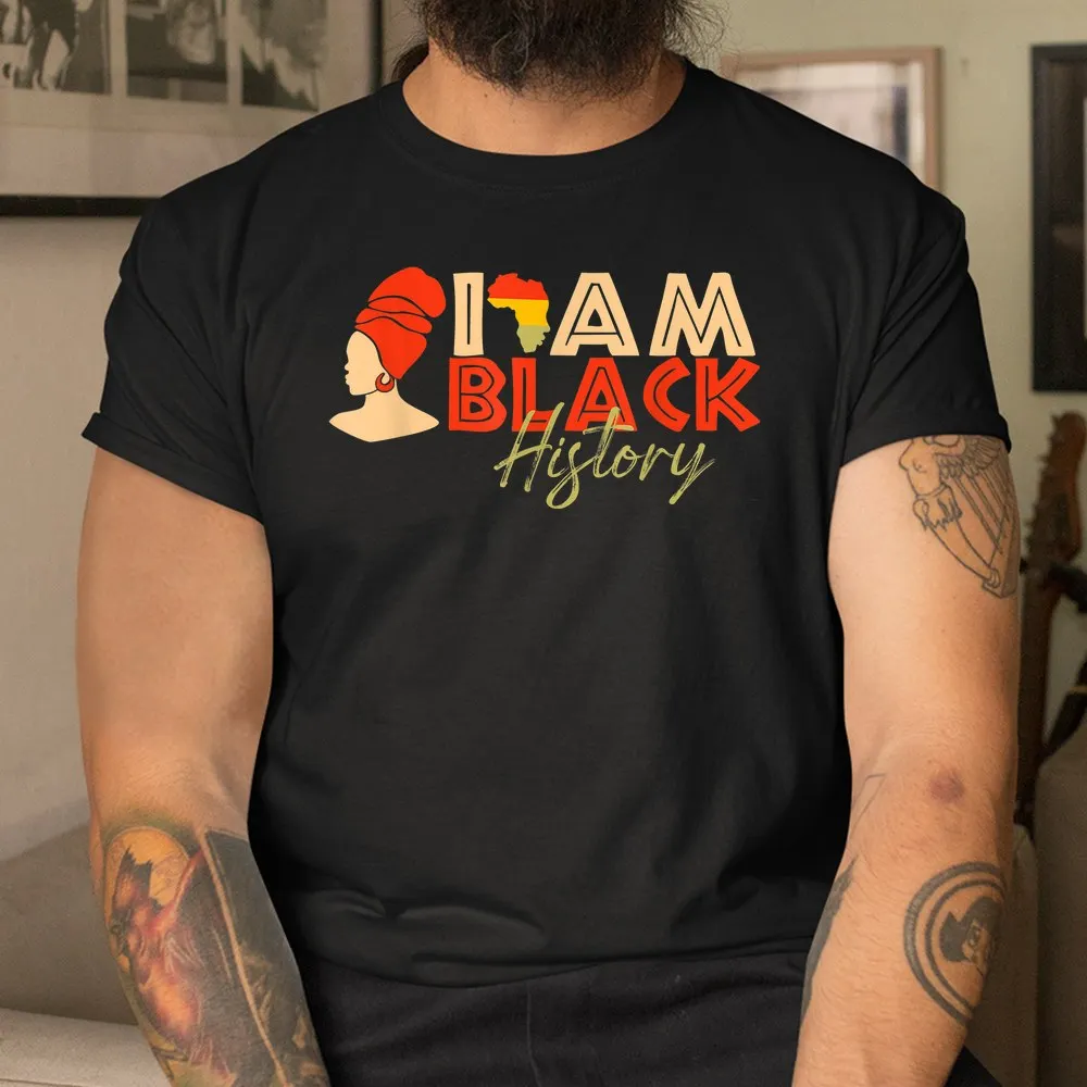 Мужская футболка с надписью Haunt Reaper I'm Black History черная волшебная Женская для