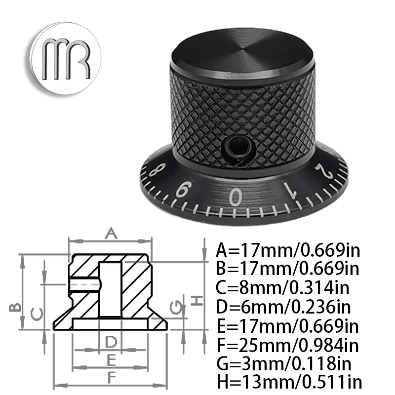 

Алюминиевая ручка потенциометра для электрогитары