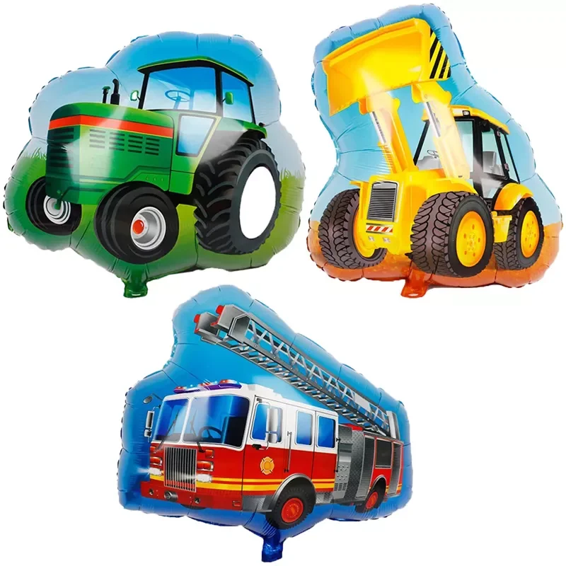 

Farm tractor bulldozer Foil balloons Ice cream car helium balloon baby shower Birthday party decoration Kids toy Globos