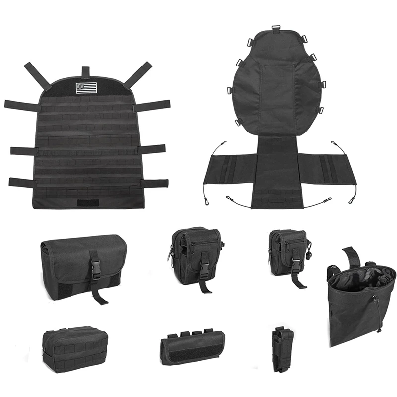 

Universal Seat Cover Seat Back Organizer Storage Bag Multi-Pocket For Wrangler JK JL TJ YJ Gladiator JT Cherokee F150