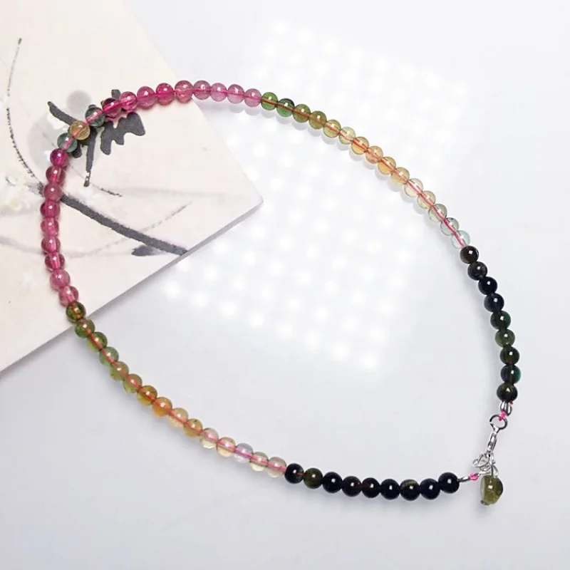 Ножной браслет с пружинной пряжкой из карамельного турмалина для женщин модные