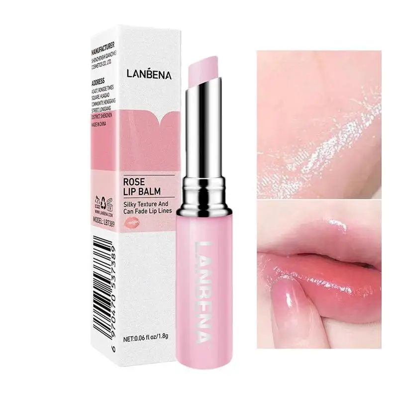 

Rose Lip Balm Natural Extract Fade Lip Lines Long-lasting Nourishing Lip Plumper Relieve Dryness Lip Care Daily Use