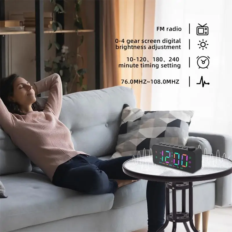 

Светодиодные светильники с высокой яркостью, часы с источником света, не беспокойтесь о вашем спящем экране, яркость, три регулируемых ярко...