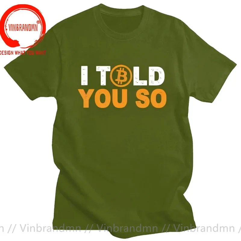 Bitcion Art Satoshi Nakamoto I Told You So Bitcoin Забавная футболка Винтаж Гранж Высокое качество