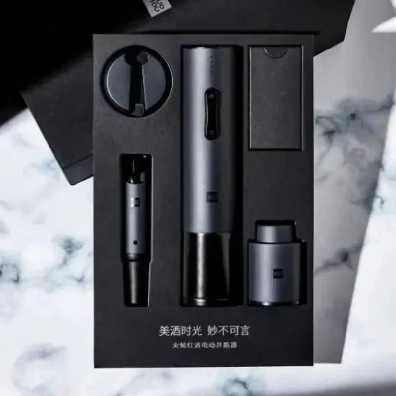 

Электрический Автоматический Открыватель Для Бутылок Huohou Из Нержавеющей Стали, Штопор Для Вина, Быстрый Декантер