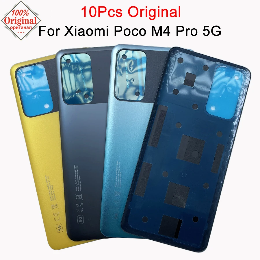 

10 Pcs/Lot For Xiaomi POCO M4 Pro 5G Back Battery Cover Rear Door Back Housing Case POCO M4Pro 5G Cover Replacement Repair Parts
