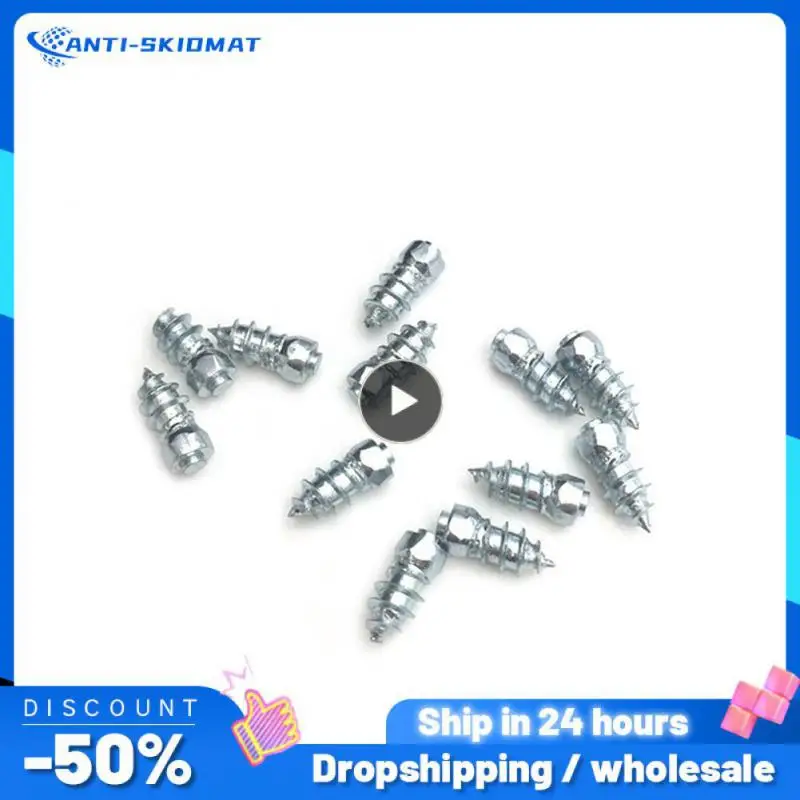 

4*12mm Nails Tungsten Carbide Threaded Tire Nails Wear-resistant Tungsten Steel Tire Non-slip Ski-proof Nails Car Accessories