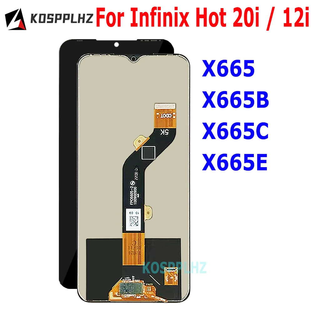 Фото Для Infinix Hot 20i/Hot 12i ЖК-экран, сенсорный датчик, дигитайзер, замена для Infinix X665 X665B X665C X665E, сенсорный ЖК-дисплей №1