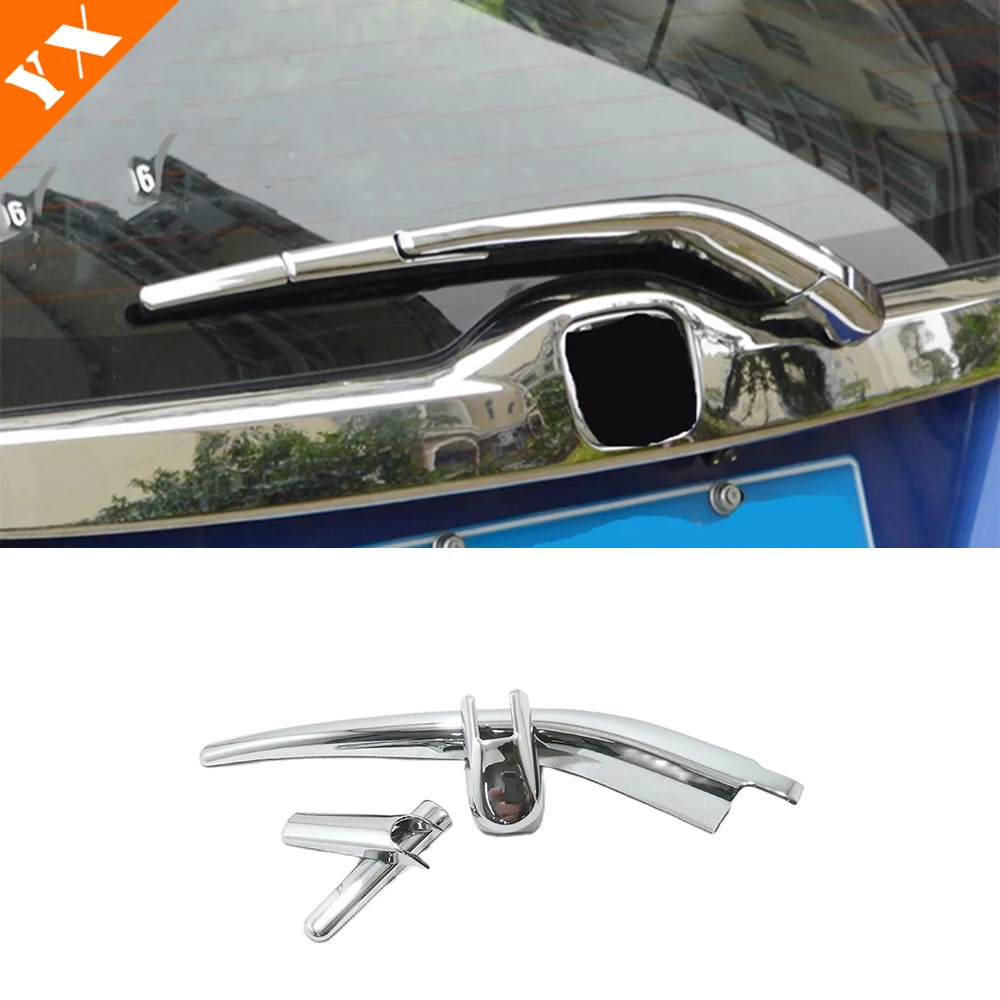 

For Honda WR-V WRV Accessories 2017-2023 Chrome Trim Car Rear Window Rain Wiper Cover Decor Sticker Styling Product Garnish