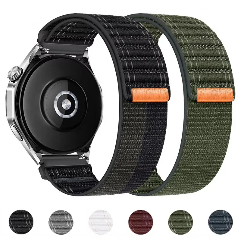 Нейлоновый ремешок 20 мм 22 для Samsung Galaxy Watch 7/6/5/4 44 40 4/6classic 47 46 43 Спортивный 5pro 45