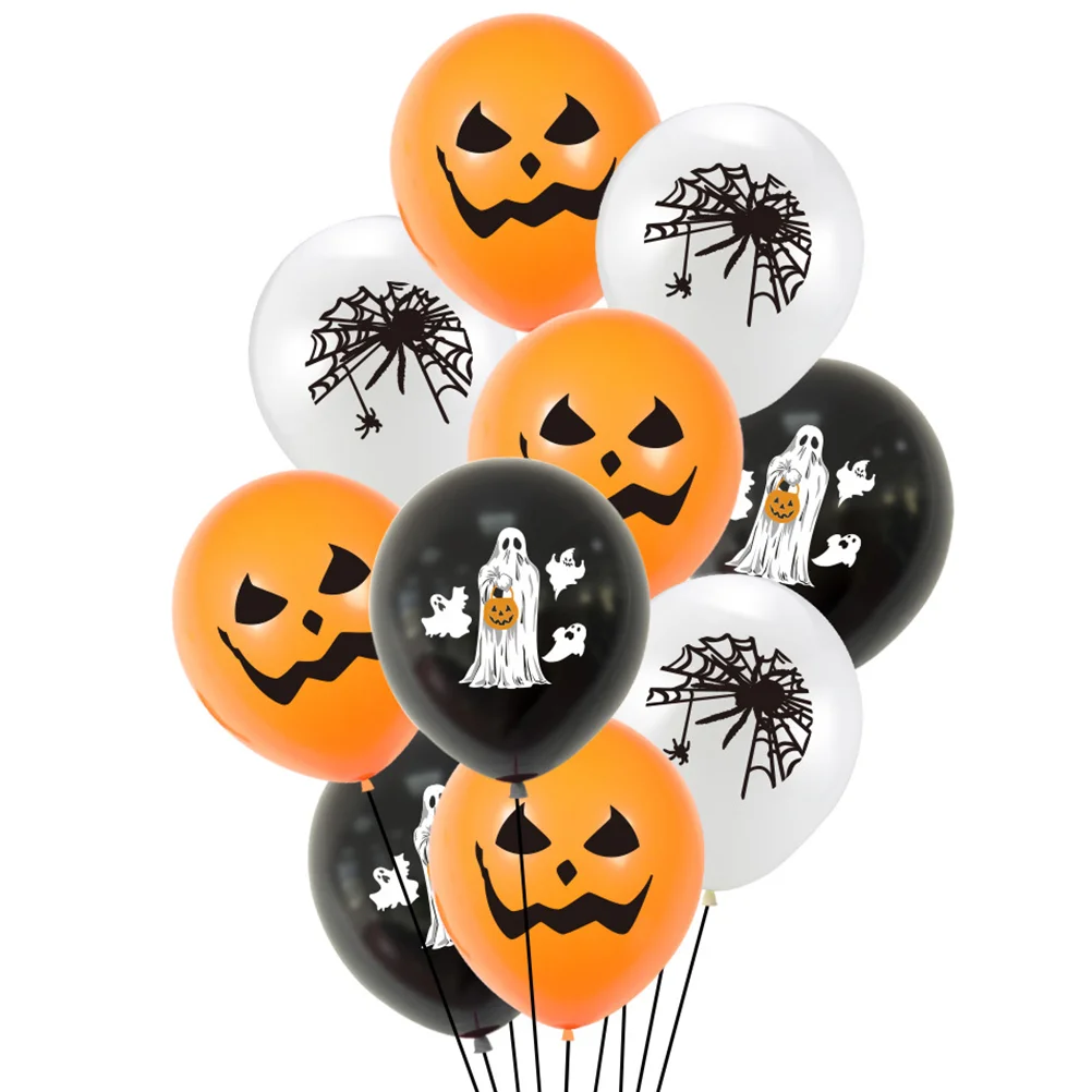 

Latex Balloons 20pcs 12 Inch Pumpkin Spider Balloons for Theme Party
