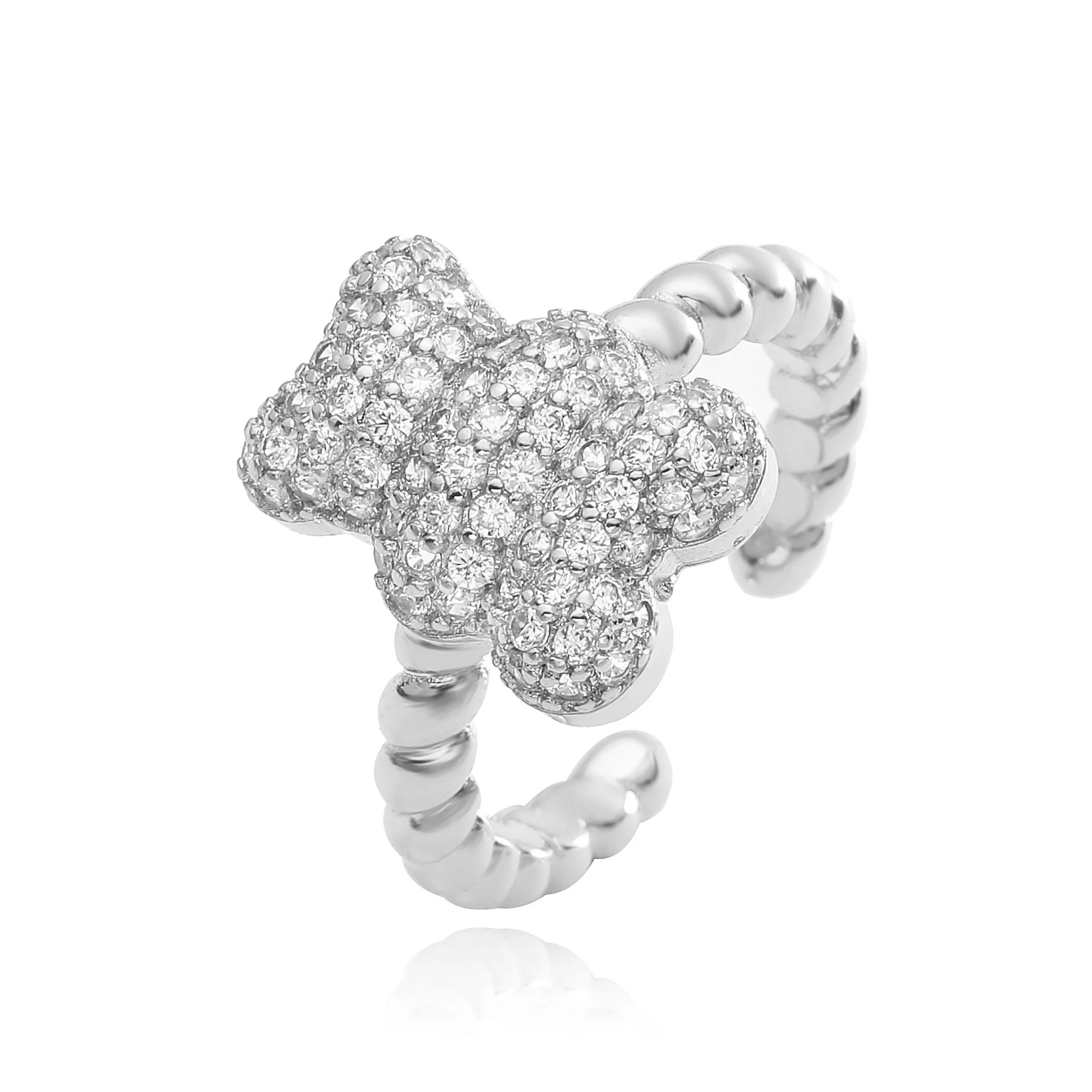 Кольцо женское из латуни с покрытием настоящего золота 18 К