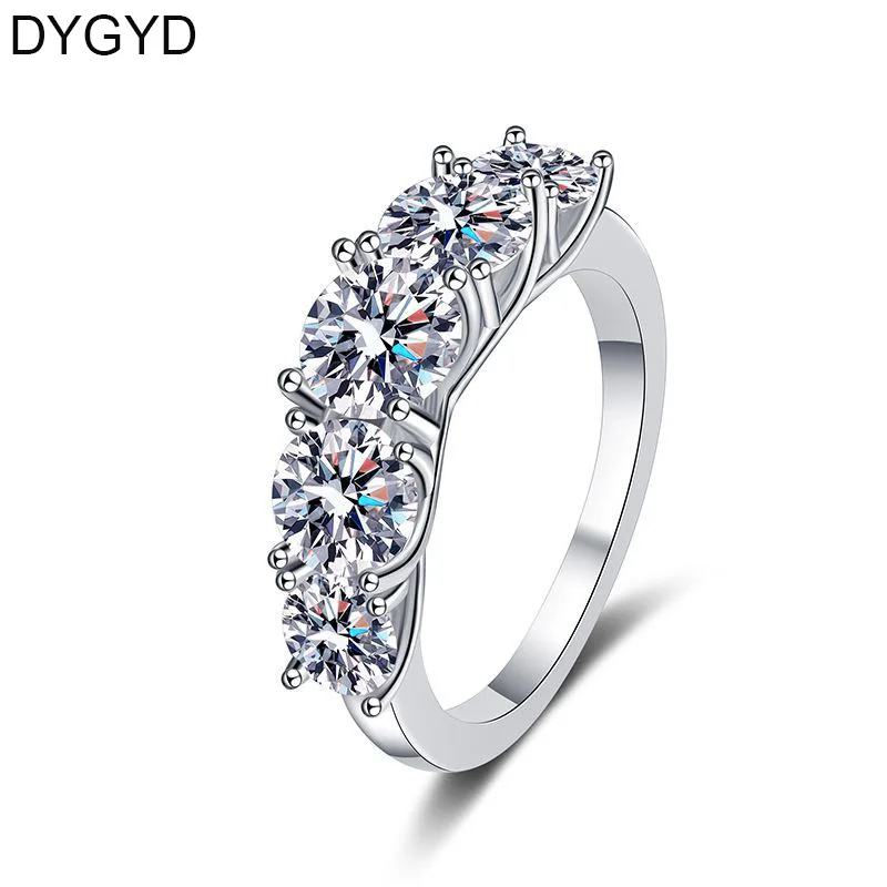 

3.6ct Real D Color VVS1 Moissanite Diamond Ring 925 Sterling Silver Ring Wedding Party Anniversary Rings For Women Fine Jewelry