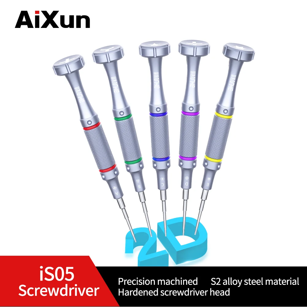 

AiXun 5th Generation 2D Precision Screwdriver For Phone External Cross Triangle Five Star T2 Hexagon Repair Disassembly Tools