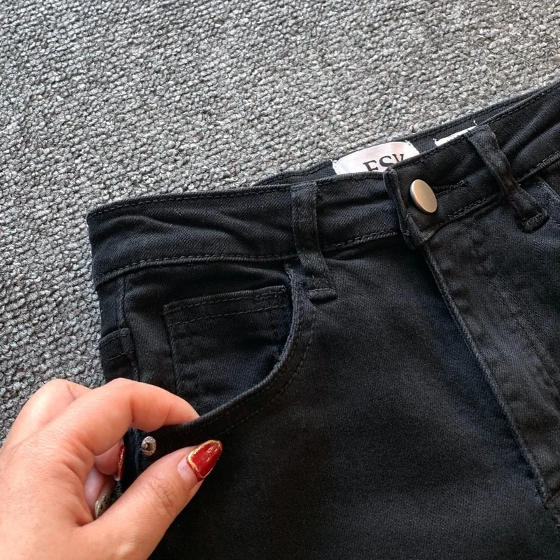 Women's Flared Jeans hight Waist Denim Pants  Skinny Y2k vintage   jeans female Trousers