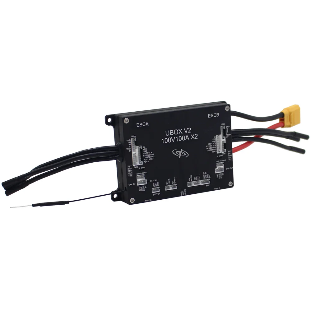 

UBOX V2 100V 200A Dual Motor Electric Speed Controller Based On VESC For DIY Ebike Escooter Skateboard Robots Bluetooth