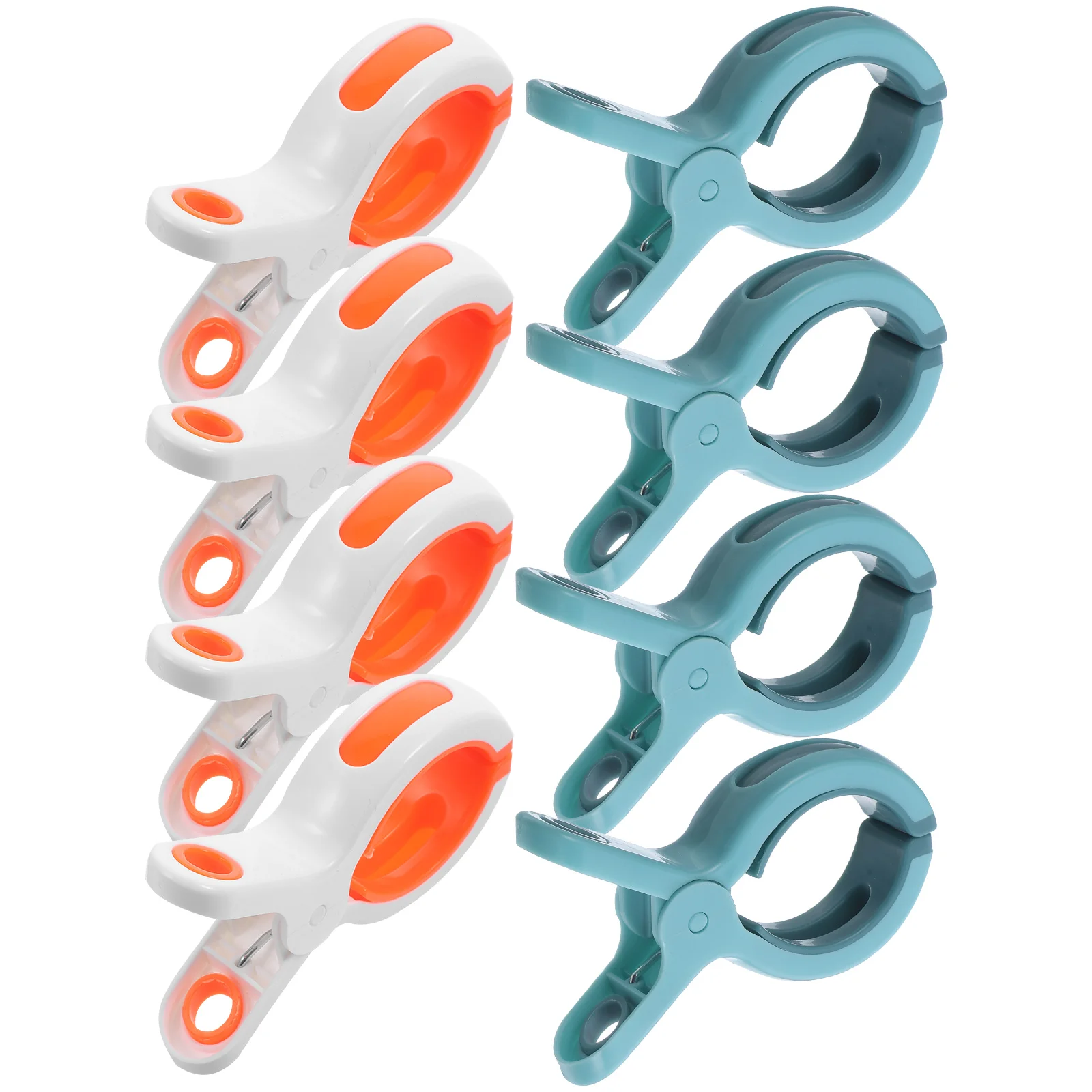 

8Pcs Beach Chair Clips Laundry Clips Windproof Plastic Quilt Clothes Pins Beach Towel Clips