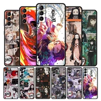 case cover for samsung galaxy note 10 20 8 9 10 ultra f12 f22 m30s m11 m22 5g funda black style print demon slayer awesome