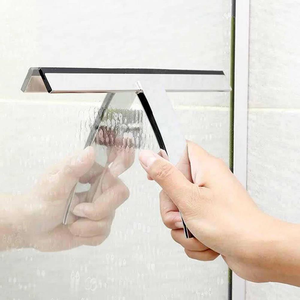 

Stainless Steel Scrubber Household Squeegees Household Supplies Glass Window Washer Mirror Cleaner Squeegee