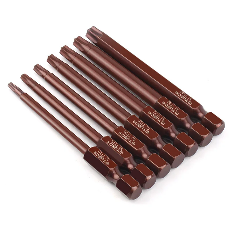 50mm/75mm/100mm/150mm Torx Screwdriver Bit Magnetic Without Hole Screwdriver Bit Set 1/4  Hex Shank for Electric Drill Air Batch images - 6