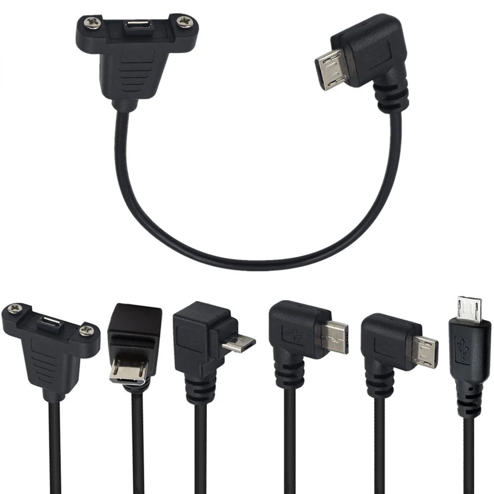 

Micro USB под углом 90 °, штырь-гнездо, кабель для зарядного устройства типа, 1 фут, черный (Micro USB M/F) 0,3 м;
