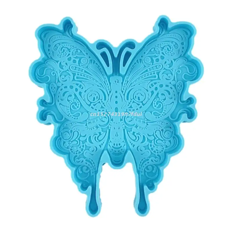 

Crystal Agate Coaster Mold Creative Butterfly Mug Pad Resin Casting Mold Silicone Jewelry Decorative Making Epoxy Mould