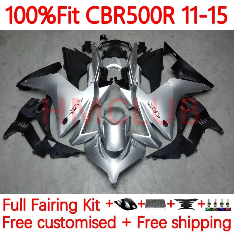 

Инъекция для HONDA CBR500 CBR 500 R 500R RR CBR500R 2011 2012 2013 2014 2015 500CC 11 12 13 14 15 обтекатель 63No.4 глянцевый серебристый