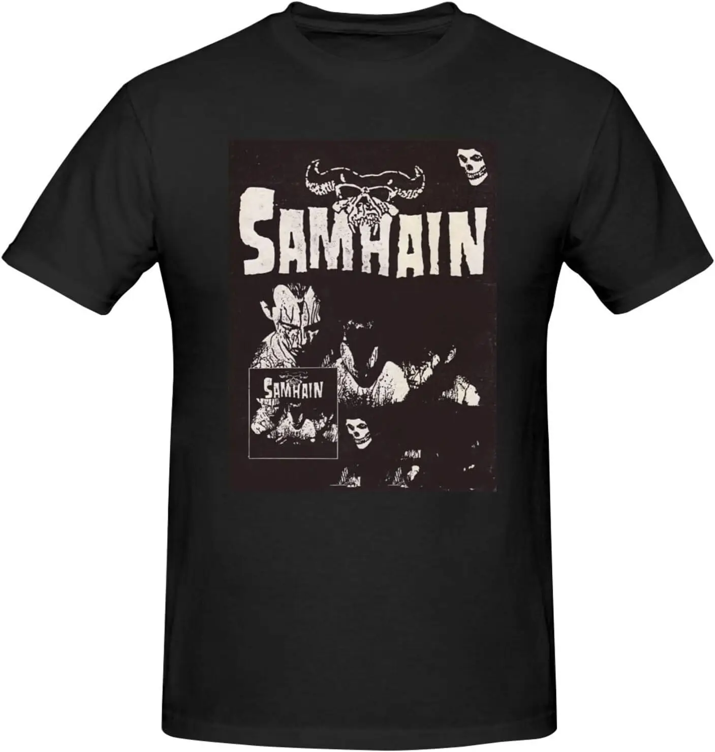 Мужская футболка Danzig Music Samhain из чистого хлопка с коротким рукавом мягкая простая