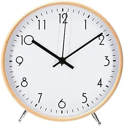 

Reloj de Pared de Cuarzo de Madera de 22 cm, Moderno, silencioso, sin tictac, Reloj de Pared de Madera, para Sala de Estar, Dorm