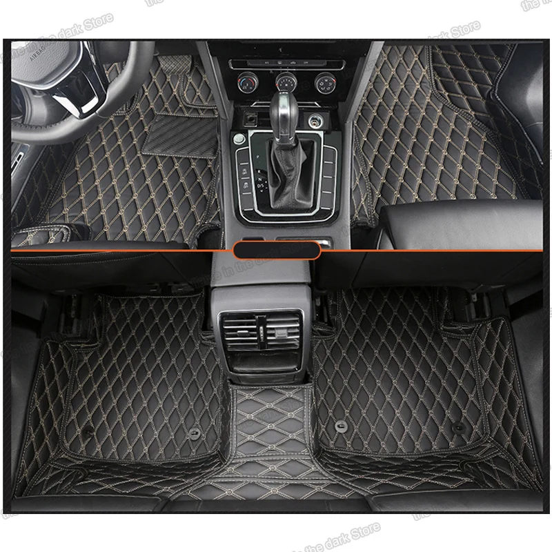 leather car floor mats rug carpet for volkswagen passat cc arteon 2017 2018 2019 2020 2021 2022 vw auto interior accessories