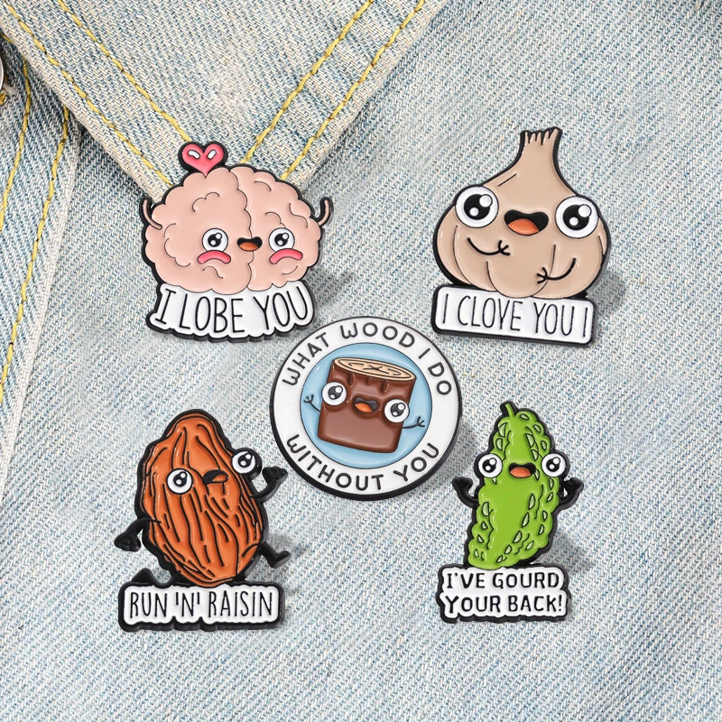 Забавная эмалированная брошь с изображением тыквы пищи подарка для детей