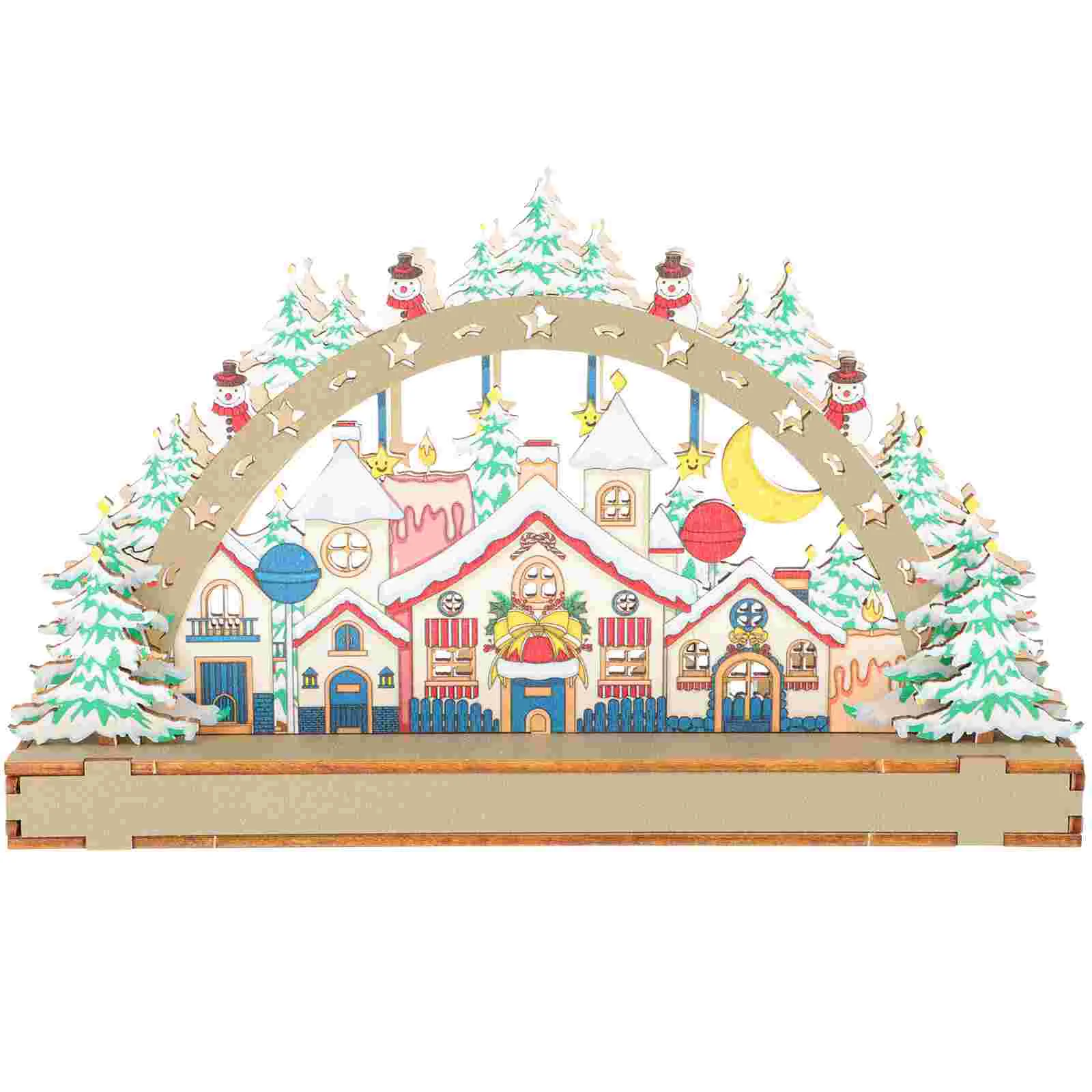 

Christmas Ornaments Gifts Xmas Party Table Decor Decorate Wooden DIY Decoration Centerpiece Decorative Festival Adornment