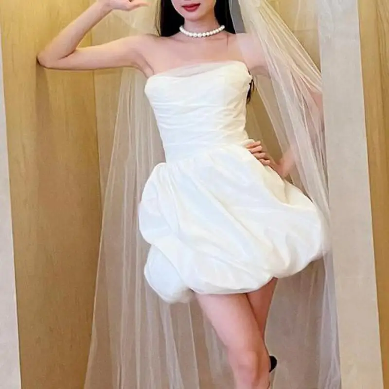 2024 новые сексуальные мини-платья для дня рождения женское свадебное платье с