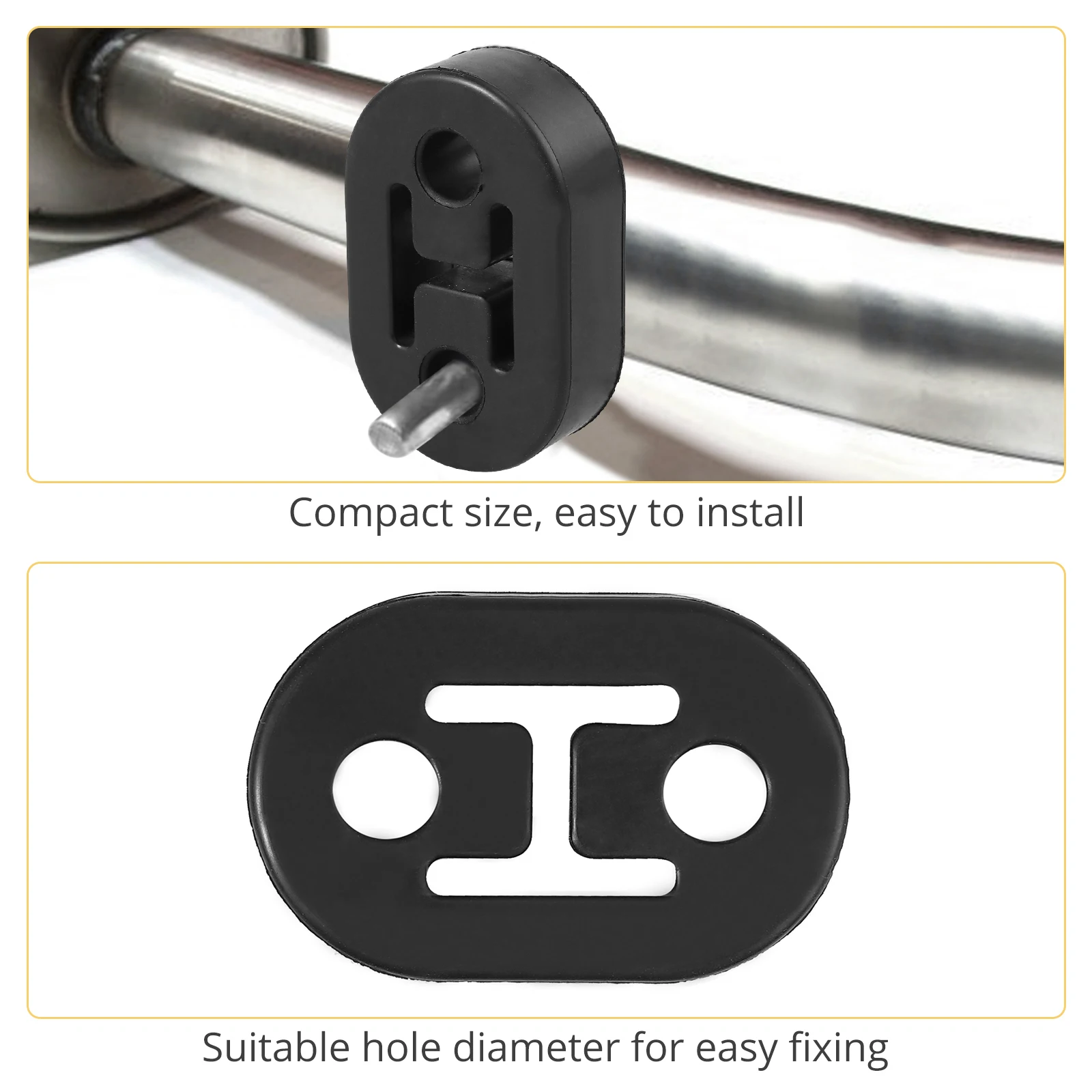 4 шт. универсальные автомобильные держатели для выхлопной трубы 11 мм 2 отверстия |