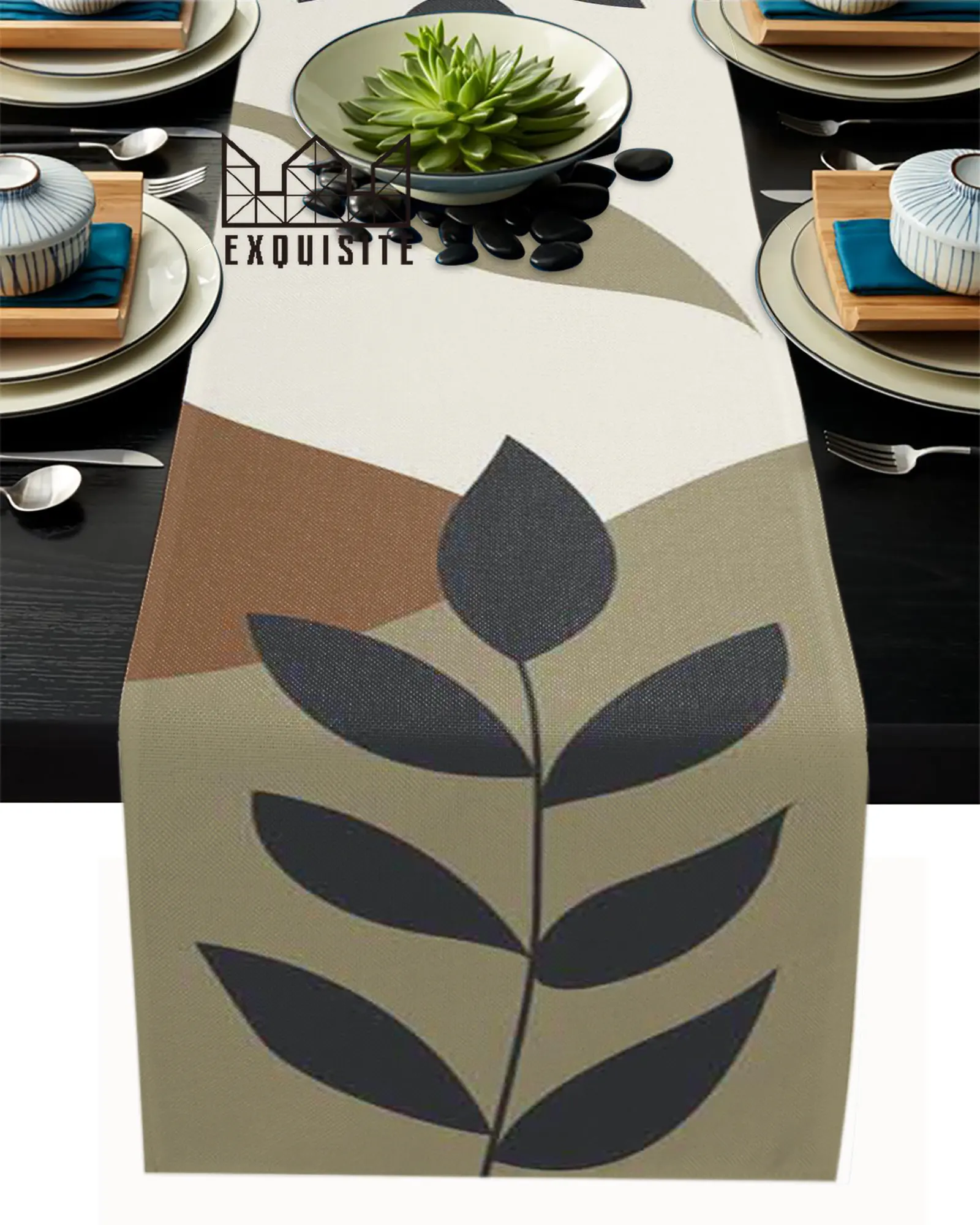 

Тропические растения и листья украшение для обеденного стола, Свадебный декор, Настольные Дорожки