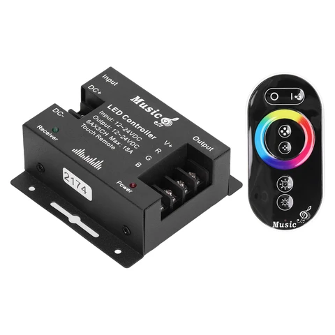 Светодиодный контроллер Музыкальный сенсорный контроллер Высокочувствительный контроллер RGB Strip Light Controller для домашнего бара