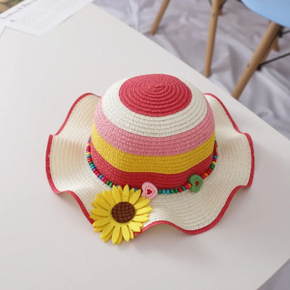 

Летняя дорожная воздухопроницаемая Панама с защитой от УФ-лучей, шляпа с солнцезащитным козырьком, шапка в Корейском стиле для девочек, детская соломенная шляпа