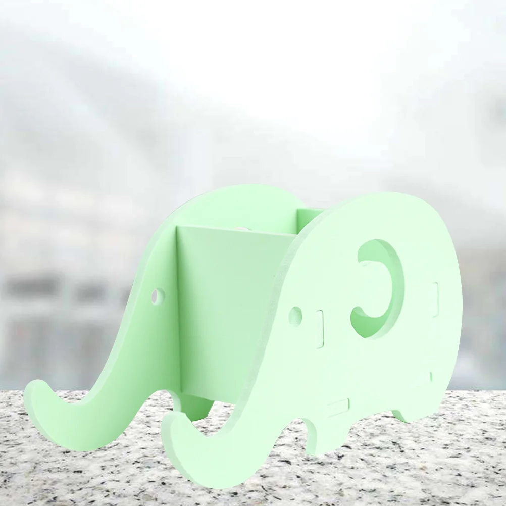 

Multi-functional Storage Box Elephant Shaped Tablet Desk Bracket Pen Holder Desk Organizer with Stand (Green)