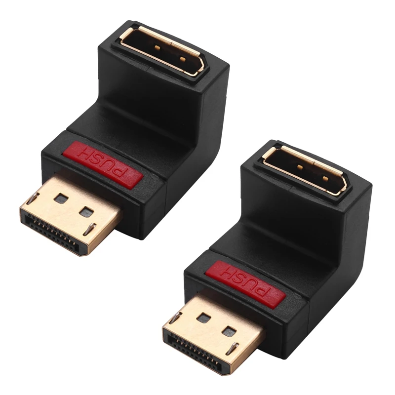 

2X 90-градусный вверх угловой DP Displayport «штырь-гнездо» удлинитель