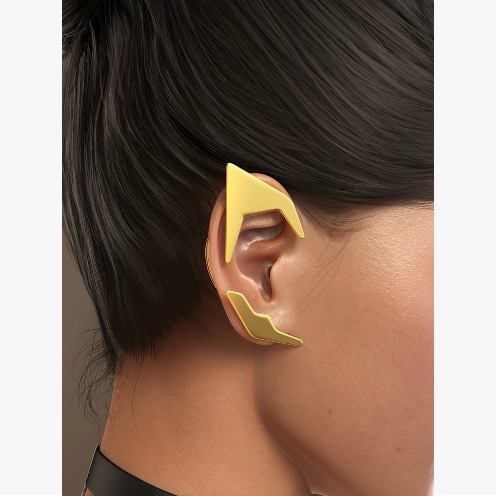 ENFASHION Elf Earrings For Women Fashion Jewelry Boucle Oreille Femme Gold Color Earings Ear Cuff Free Shipping Items E221378