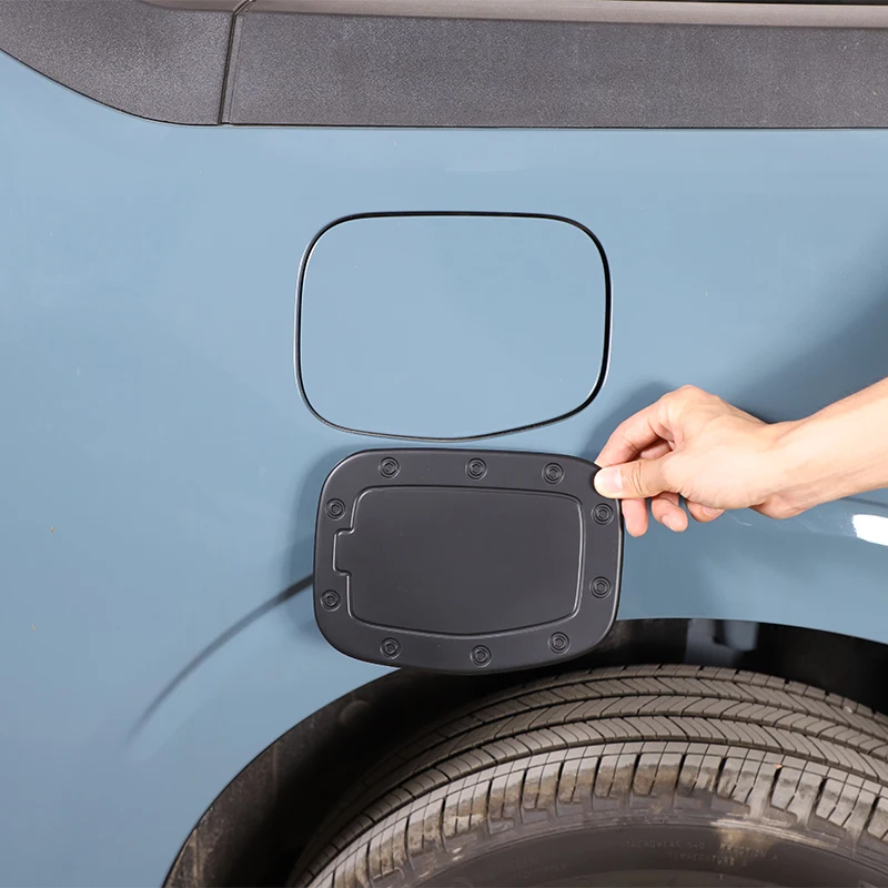 

For Ford Maverick 2022 Car exterior gas cap protection sticker ABS Matte Black Accessories 1CPS