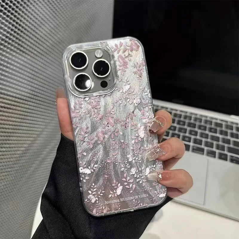 Фото Противоударный жесткий чехол с маленьким цветком для Xiaomi 14T Pro, защитный чехол для Xiaomi 11 Lite 13T 13TPro, шифоновая текстура, чехол Fundas №3