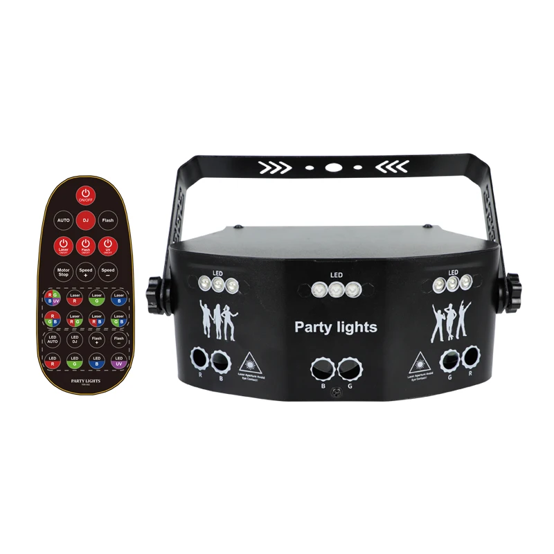 

15 Eyes DJ Disco Laser Stage Light DMX Strobe Light Remote Control Music Projector For Bar Night Club Home Party Christmas Light
