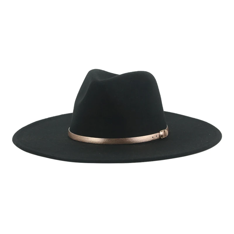 

Fedora Hats for Women Band Classic Formal Church Wedding Hats for Men Panama Solid Black White Felt Women Hat Sombreros De Mujer