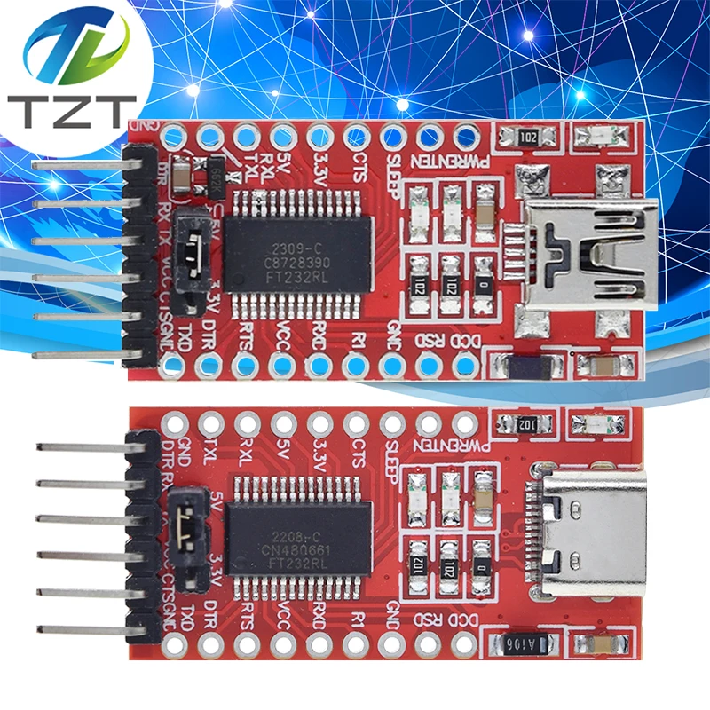 Высококачественный модуль последовательного адаптера FT232RL FTDI USB 3 ...