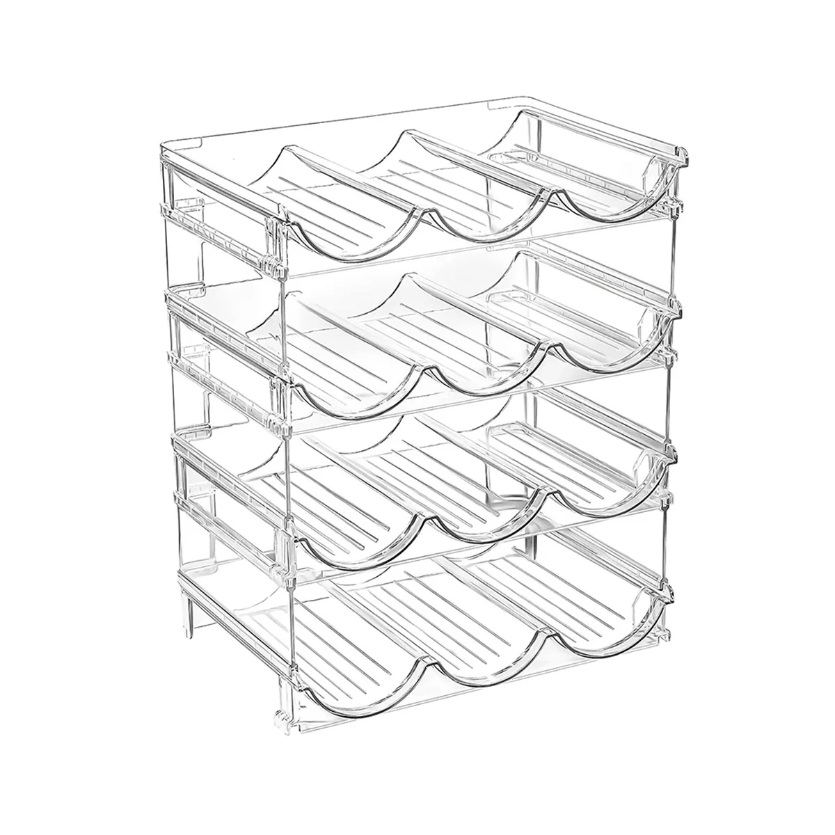 

Water Bottle Organizer Storage Rack, Stackable Plastic Water Bottle Holder, Wine Racks For Kitchen Cupboard