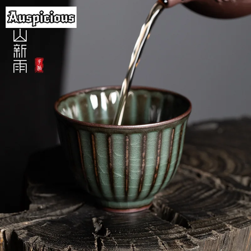 Керамическая чайная чашка Longquan Celadon Master ручной работы 85 мл